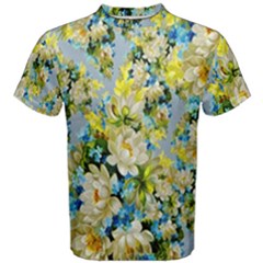 Background-flower White Men s Cotton Tee by nateshop