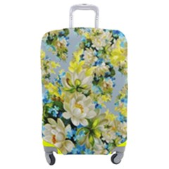 Background-flower White Luggage Cover (medium) by nateshop