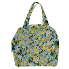 Background-flower White Boxy Hand Bag by nateshop