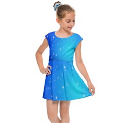 Background-blue Star Kids  Cap Sleeve Dress by nateshop