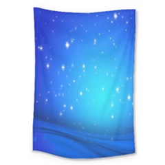 Background-blue Star Large Tapestry by nateshop