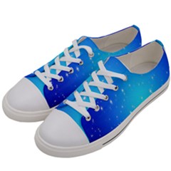 Background-blue Star Women s Low Top Canvas Sneakers by nateshop