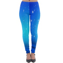 Background-blue Star Lightweight Velour Leggings by nateshop