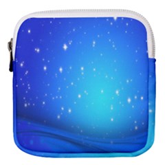 Background-blue Star Mini Square Pouch