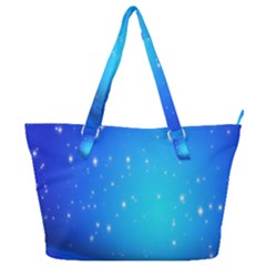 Background-blue Star Full Print Shoulder Bag by nateshop