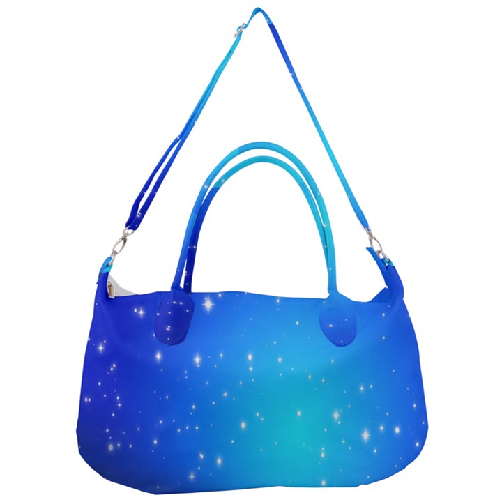 Background-blue Star Removal Strap Handbag