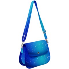 Background-blue Star Saddle Handbag by nateshop