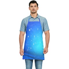 Background-blue Star Kitchen Apron by nateshop