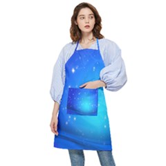 Background-blue Star Pocket Apron by nateshop