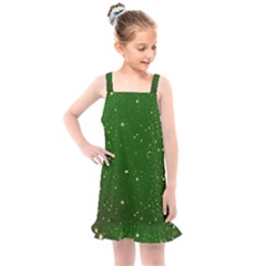 Background-star -green Kids  Overall Dress by nateshop