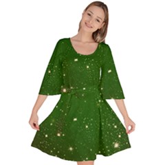 Background-star -green Velour Kimono Dress by nateshop