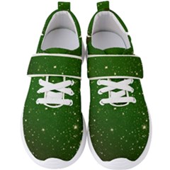 Background-star -green Men s Velcro Strap Shoes by nateshop