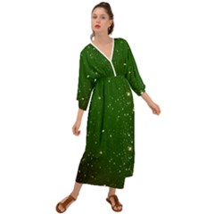 Background-star -green Grecian Style  Maxi Dress