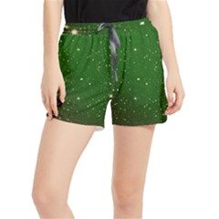 Background-star -green Women s Runner Shorts by nateshop