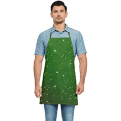 Background-star -green Kitchen Apron by nateshop