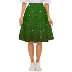 Background-star -green Classic Short Skirt by nateshop