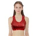 Background-star-red Sports Bra with Border View1