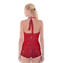 Background-star-red Boyleg Halter Swimsuit  View2