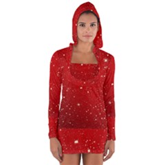 Background-star-red Long Sleeve Hooded T-shirt by nateshop