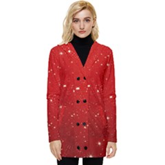 Background-star-red Button Up Hooded Coat  by nateshop