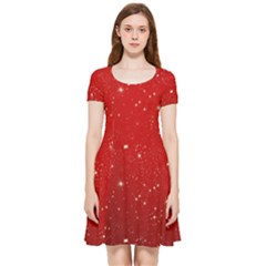 Background-star-red Inside Out Cap Sleeve Dress by nateshop