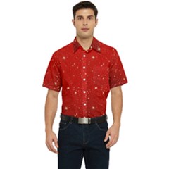 Background-star-red Men s Short Sleeve Pocket Shirt  by nateshop