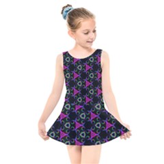 Background-triangle Kids  Skater Dress Swimsuit by nateshop