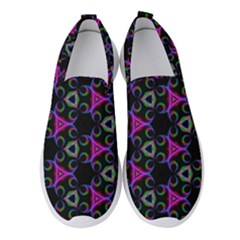 Background-triangle Women s Slip On Sneakers by nateshop