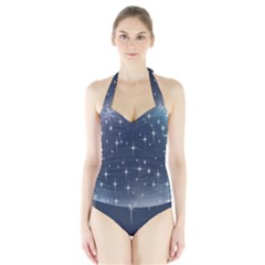 Background-star Halter Swimsuit by nateshop