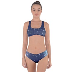 Background-star Criss Cross Bikini Set by nateshop