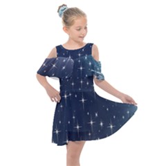 Background-star Kids  Shoulder Cutout Chiffon Dress by nateshop