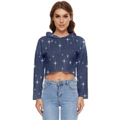 Background-star Women s Lightweight Cropped Hoodie by nateshop