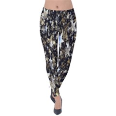 Background-star-white Gold Velvet Leggings by nateshop