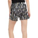 Background-star-white Gold Women s Runner Shorts View2