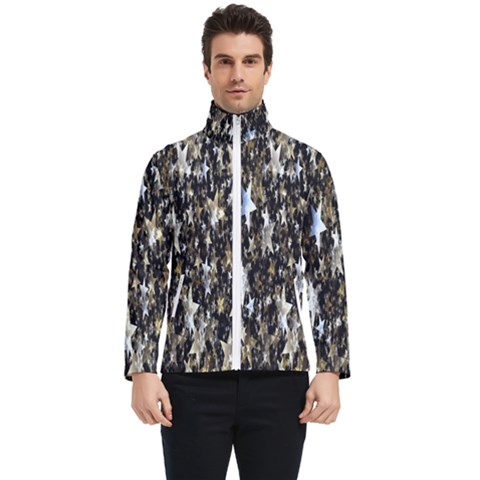 Background-star-white Gold Men s Bomber Jacket by nateshop