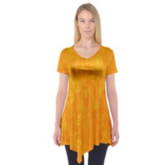 Background-yellow Short Sleeve Tunic 