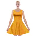 Background-yellow Velvet Skater Dress View1