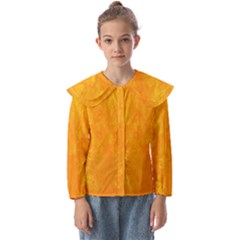 Background-yellow Kids  Peter Pan Collar Blouse by nateshop