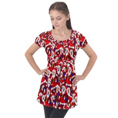 Nicholas Puff Sleeve Tunic Top by nateshop