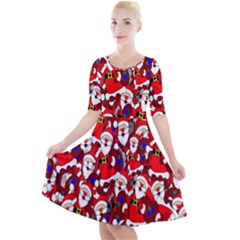 Nicholas Quarter Sleeve A-line Dress by nateshop