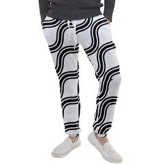 Diagonal-black White Men s Jogger Sweatpants by nateshop