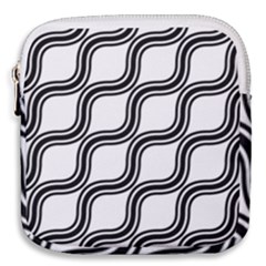 Diagonal-black White Mini Square Pouch by nateshop