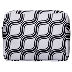 Diagonal-black White Make Up Pouch (large) by nateshop