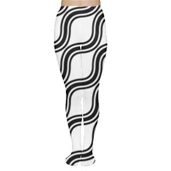 Diagonal-black White Tights by nateshop