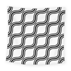 Diagonal-black White Square Tapestry (large) by nateshop