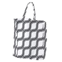 Diagonal-black White Giant Grocery Tote by nateshop