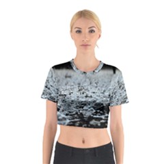  Rain Drops Water Liquid  Cotton Crop Top by artworkshop