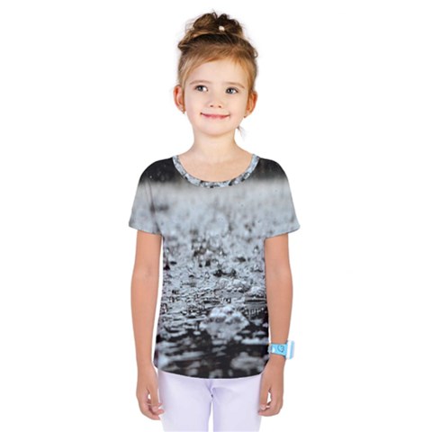  Rain Drops Water Liquid  Kids  One Piece Tee by artworkshop