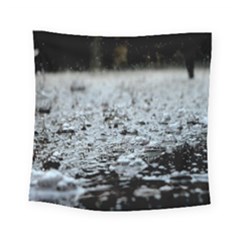  Rain Drops Water Liquid  Square Tapestry (small) by artworkshop