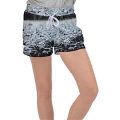  Rain Drops Water Liquid  Velour Lounge Shorts by artworkshop